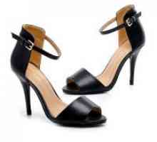 Sandale negre cu tocuri