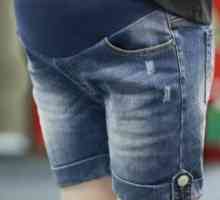 Pantaloni scurti din denim pentru femei gravide