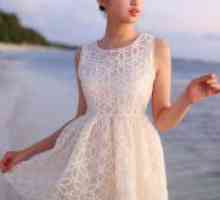 Rochie albă de vară cu dantelă