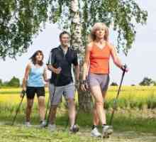 Condiții de nordic walking cu bastoane