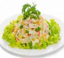 Salata cu bastoane de porumb și crab - reteta