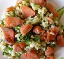 Salata cu orez și somon roz