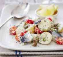 Salata cu hering și ciuperci