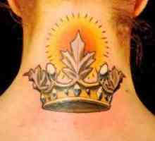 Crown tatuaj pe gât