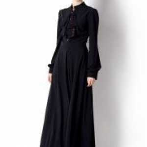 Rochie negru cu mâneci lungi