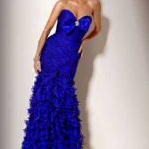 O rochie lungă albastră