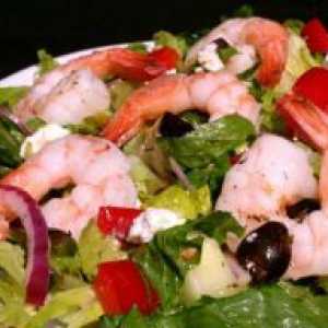 Salata greceasca cu creveti - reteta