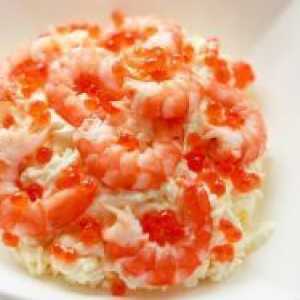 Salata cu caviar și creveți