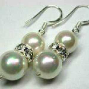 Cercei de argint cu perle